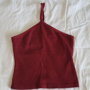 Burgundy halter top